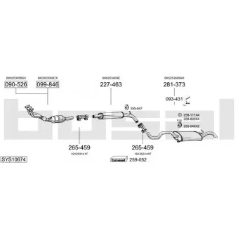 Echappement BOSAL SYS10674