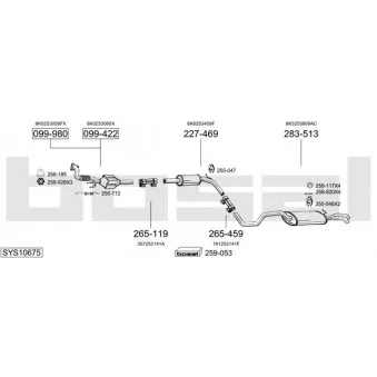 Echappement BOSAL SYS10675