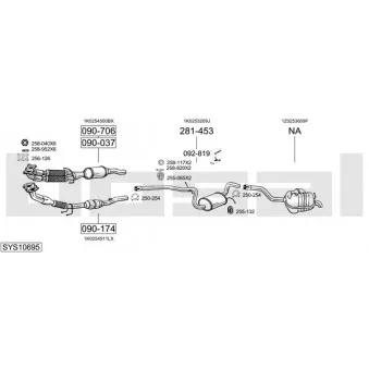 BOSAL SYS10695 - Echappement