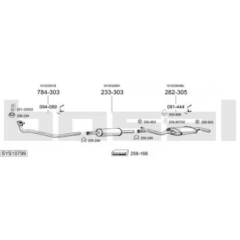 BOSAL SYS10799 - Echappement