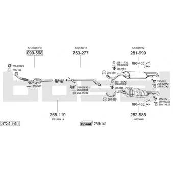 Echappement BOSAL SYS10840