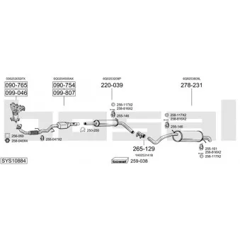 Echappement BOSAL SYS10884