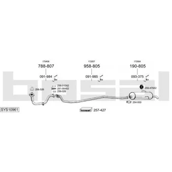 BOSAL SYS10961 - Echappement