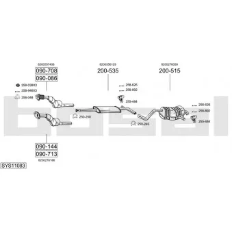 Echappement BOSAL SYS11083