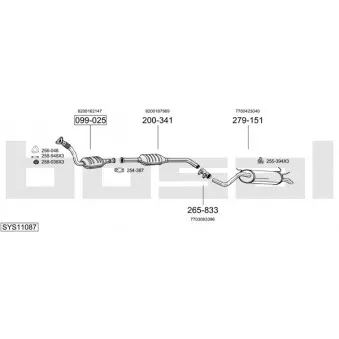 BOSAL SYS11087 - Echappement