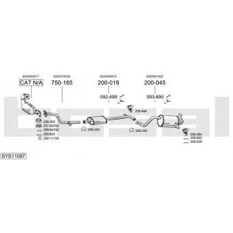 Echappement BOSAL SYS11097