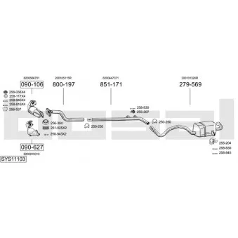 BOSAL SYS11103 - Echappement