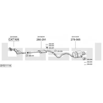 Echappement BOSAL SYS11114