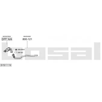 BOSAL SYS11119 - Echappement