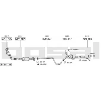 Echappement BOSAL SYS11125