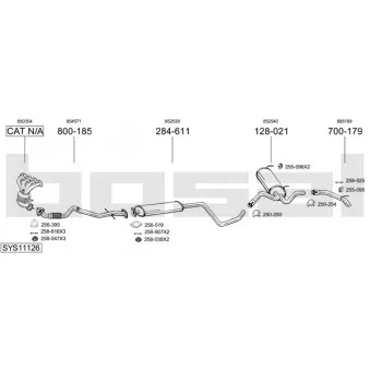 BOSAL SYS11126 - Echappement