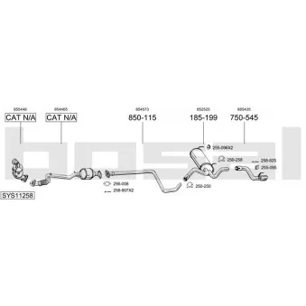 BOSAL SYS11258 - Echappement