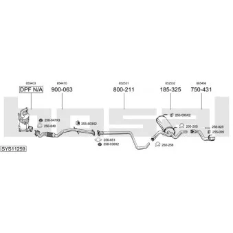 BOSAL SYS11259 - Echappement