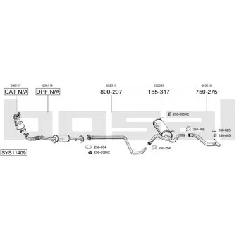 BOSAL SYS11409 - Echappement
