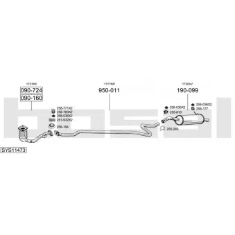 BOSAL SYS11473 - Echappement