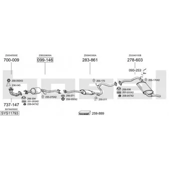 BOSAL SYS11793 - Echappement