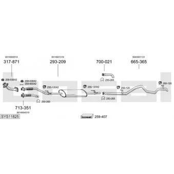 BOSAL SYS11825 - Echappement