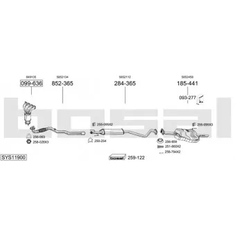 BOSAL SYS11900 - Echappement