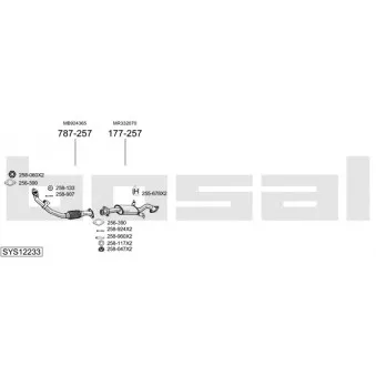 Echappement BOSAL SYS12233