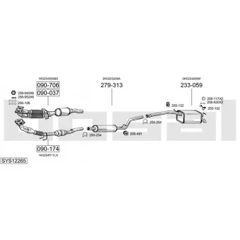 Echappement BOSAL SYS12265