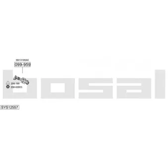 BOSAL SYS12557 - Echappement