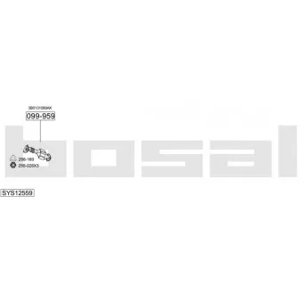 BOSAL SYS12559 - Echappement