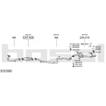 Echappement BOSAL SYS12580