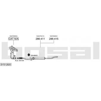 BOSAL SYS12820 - Echappement