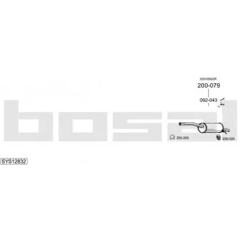 Echappement BOSAL SYS12832