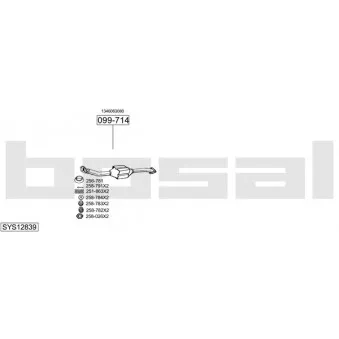 BOSAL SYS12839 - Echappement