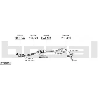 BOSAL SYS12851 - Echappement