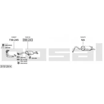 BOSAL SYS12914 - Echappement