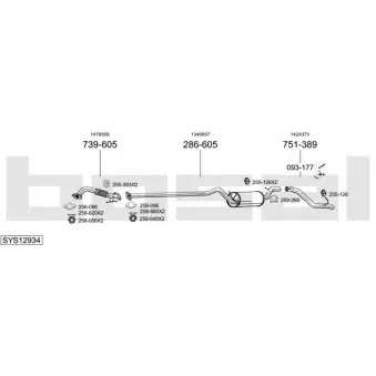 BOSAL SYS12934 - Echappement