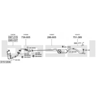 Echappement BOSAL SYS12936