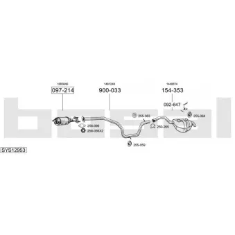 BOSAL SYS12953 - Echappement