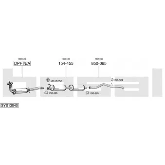 Echappement BOSAL SYS13040