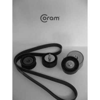 Jeu de courroies trapézoïdales à nervures CORAM [KTC1006002]
