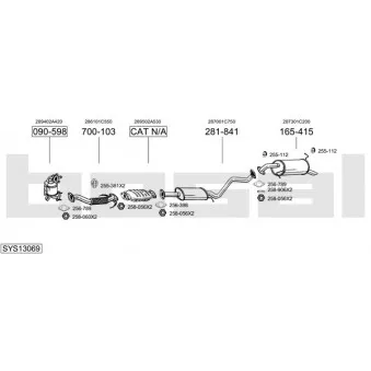 Echappement BOSAL SYS13069