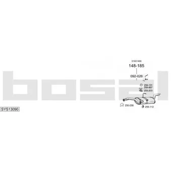 Echappement BOSAL SYS13090