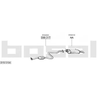 BOSAL SYS13104 - Echappement