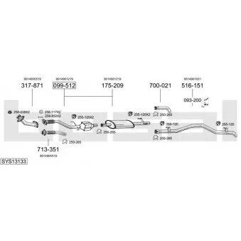 BOSAL SYS13133 - Echappement