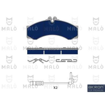 Jeu de 4 plaquettes de frein AKRON-MALÒ [1050341]