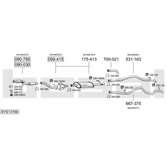 Echappement BOSAL SYS13168