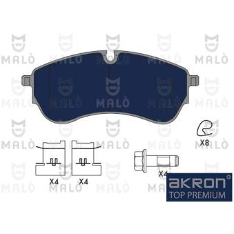 Jeu de 4 plaquettes de frein AKRON-MALÒ [1051359]