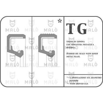 Bague d'étanchéité, moyeu de roue AKRON-MALÒ [10897]