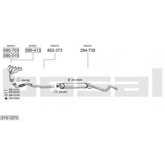 Echappement BOSAL SYS13275