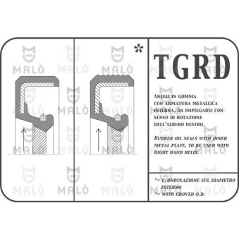 Bague d'étanchéité, arbre à cames AKRON-MALÒ [11798RDAC]