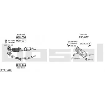 Echappement BOSAL SYS13398