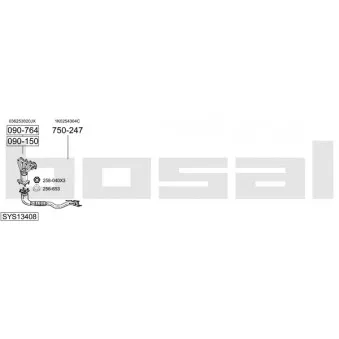 BOSAL SYS13408 - Echappement