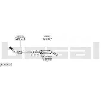 Echappement BOSAL SYS13411